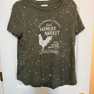 Maurices Olive Splatter T-Shirt